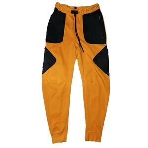 NIKE Air Jordan x Naruto Zion Dri-FIT Slim Fit Jogger Pants Mens Small Orange
